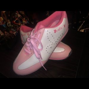 Baby pink Playboy tennis shoes